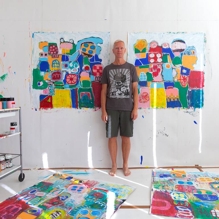 Original Street Art Abstract Painting by Tommy Lennartsson