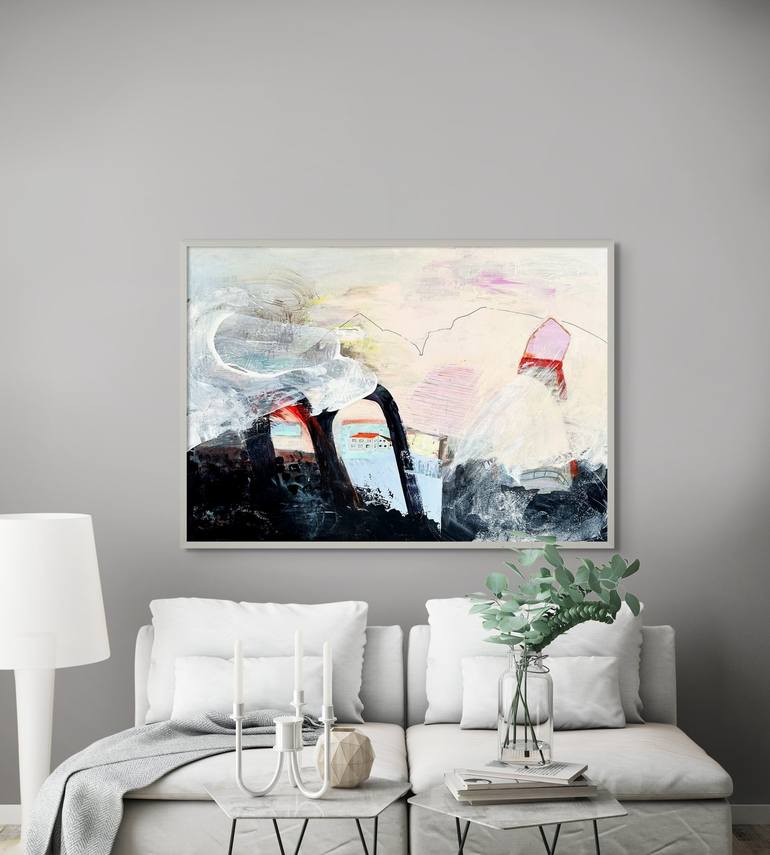 Original Abstract Landscape Painting by catherine richardson