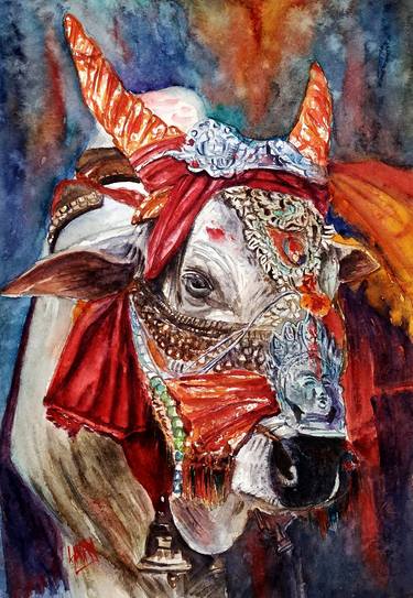 Original Contemporary Animal Painting by sabari girish