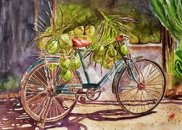 Original Photorealism Bicycle Paintings by sabari girish