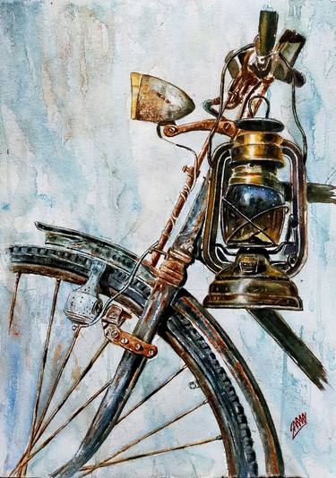 Old Cycle With Lantern thumb