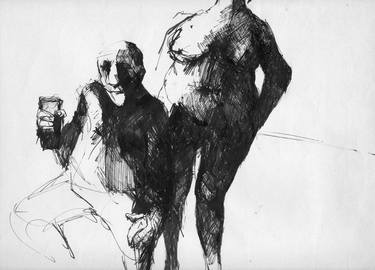Print of People Drawings by Marianna Károlyi