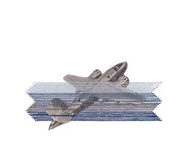 Print of Surrealism Airplane Collage by Natalie Ciccoricco