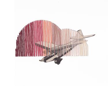 Print of Airplane Collage by Natalie Ciccoricco