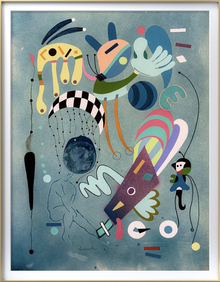 Original Surrealism Abstract Painting by Cristian Armenta
