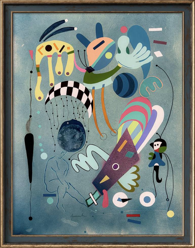 Original Surrealism Abstract Painting by Cristian Armenta