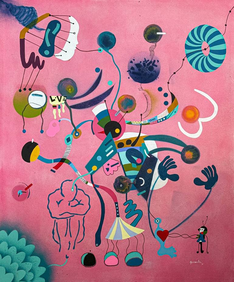Print of Surrealism Abstract Paintings by Cristian Armenta