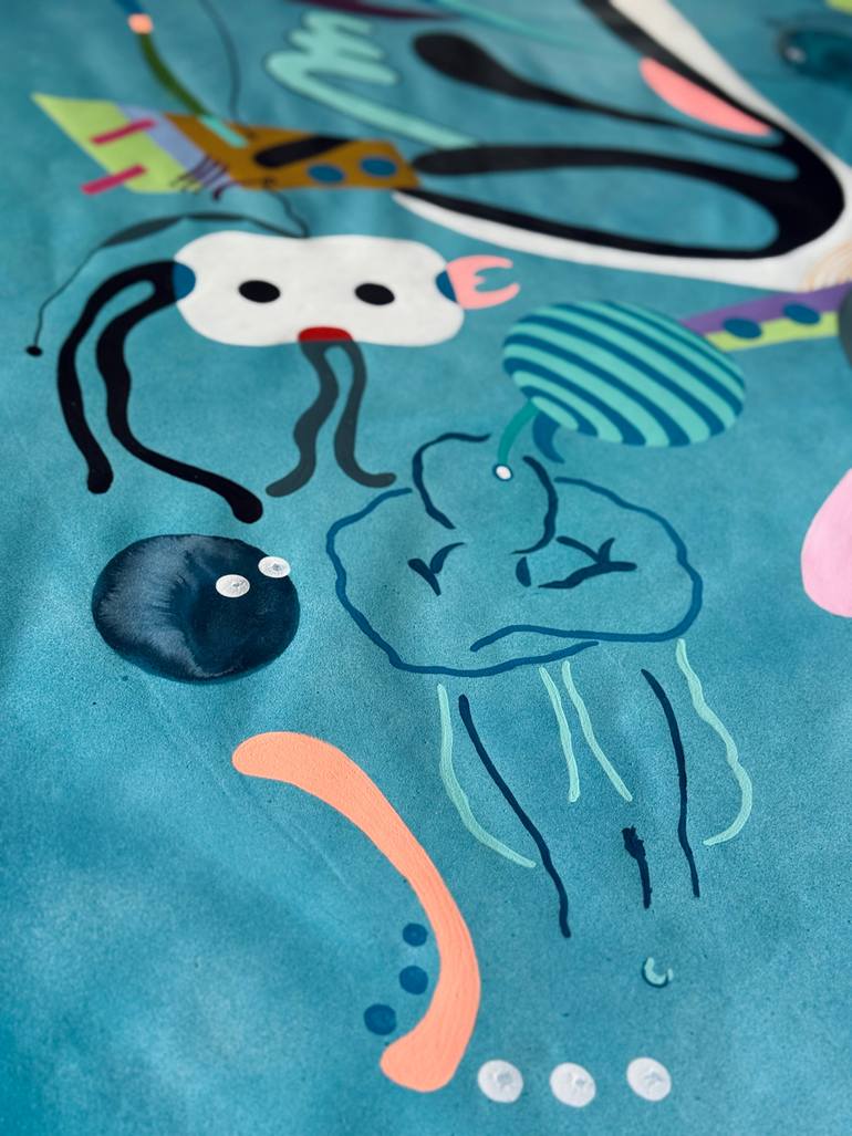 Original Surrealism Abstract Painting by Cristian Armenta