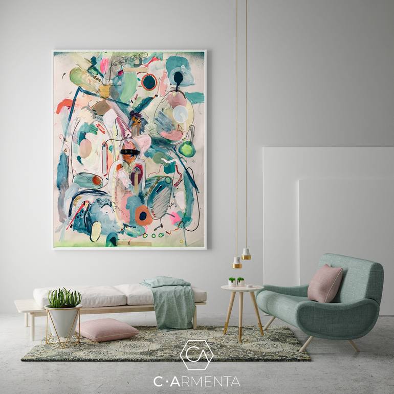 Original Fine Art Abstract Painting by Cristian Armenta