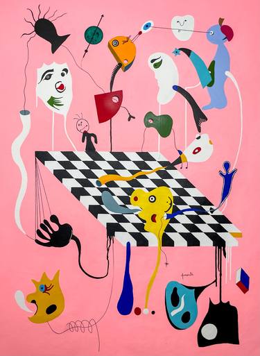 Saatchi Art Artist Cristian Armenta; Painting, “Miró, Mondrian & Armenta in a meeting” #art
