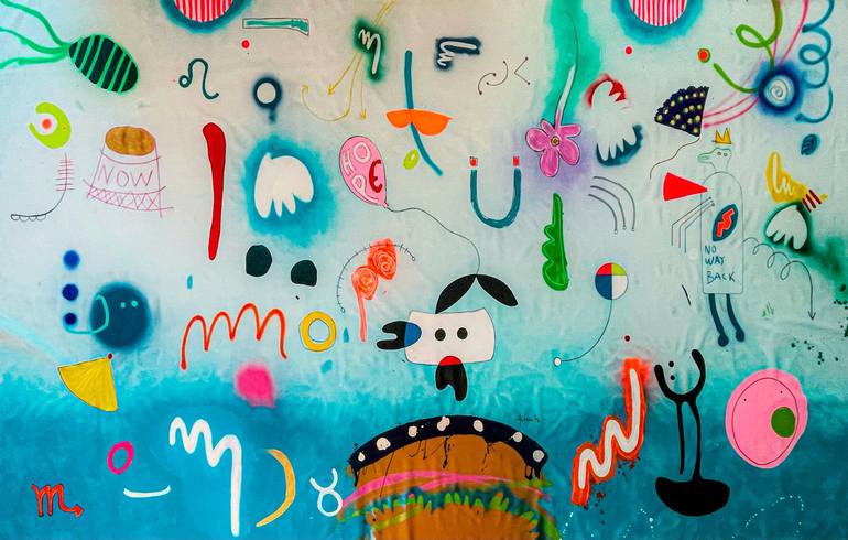 Original Pop Art Abstract Paintings by Cristian Armenta