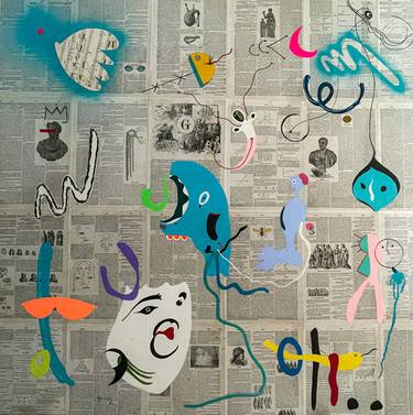 Original Pop Art Abstract Paintings by Cristian Armenta