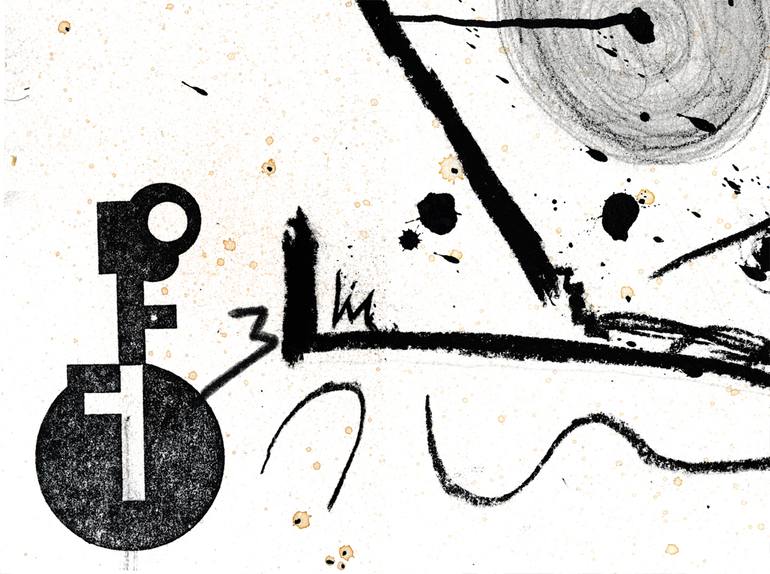 Original Abstract Drawing by Mersolis Schöne