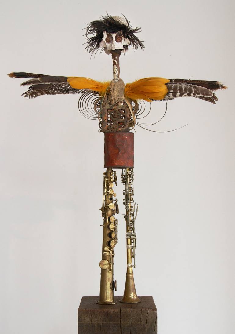 Wind up Bird Totem (SOLD) - Print