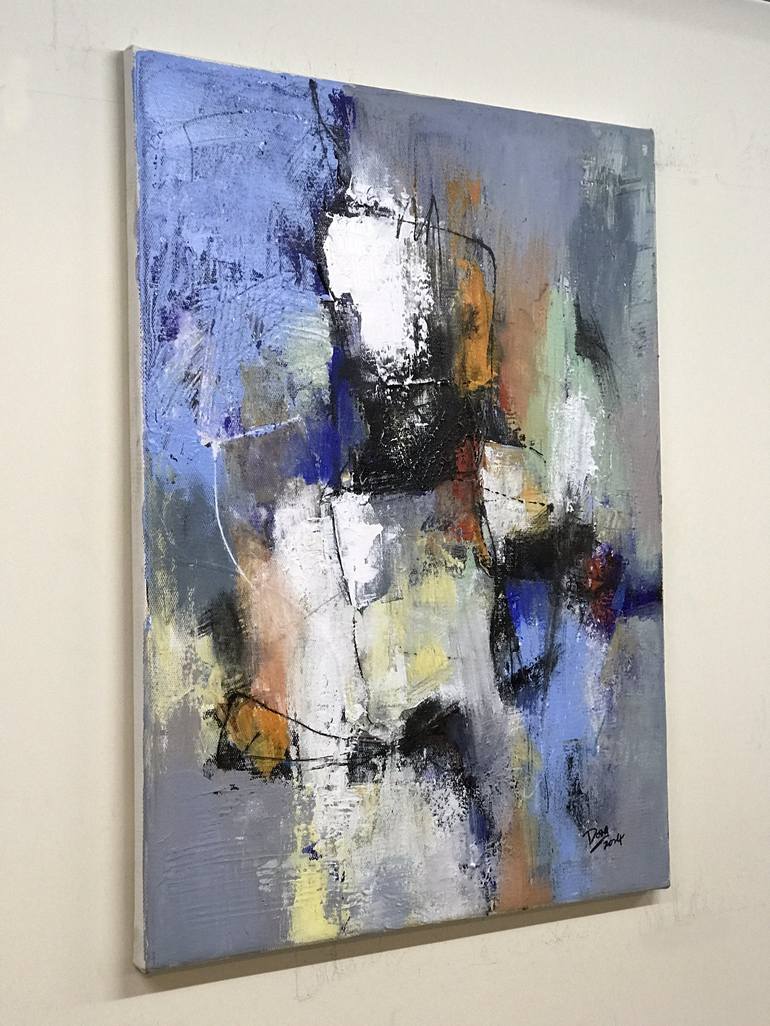 Original Art Deco Abstract Painting by DONG SU