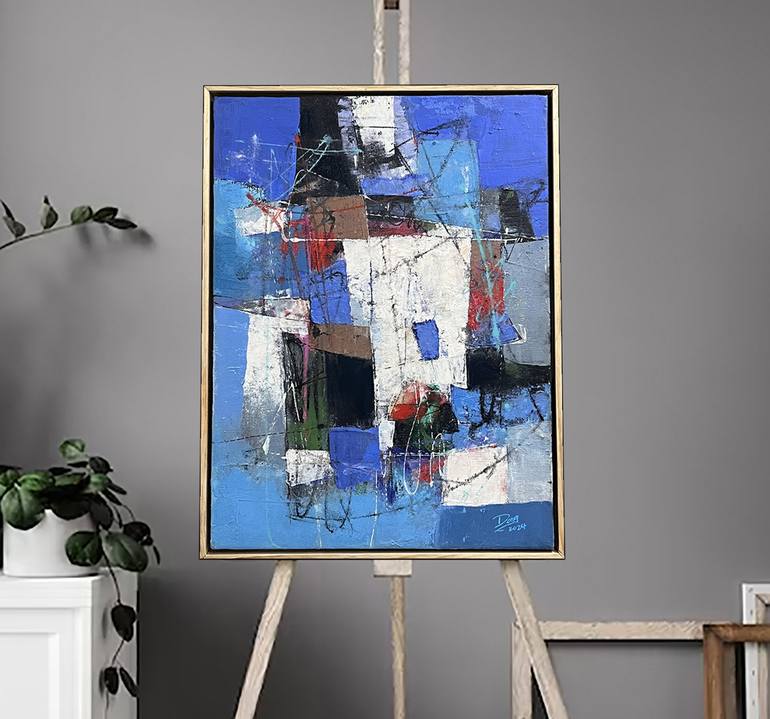 Original Abstract Expressionism Abstract Painting by DONG SU