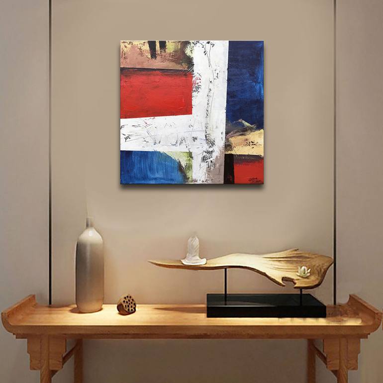 Original Abstract Expressionism Abstract Painting by Dong Su