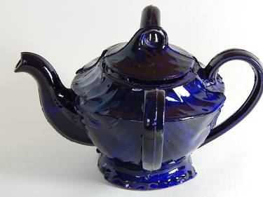 Navy blue double teapot thumb