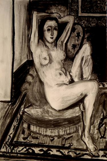 Print of Impressionism Nude Drawings by Toby Moate