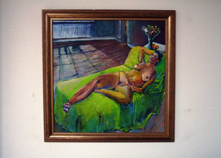 Original Impressionism Nude Painting by Toby Moate