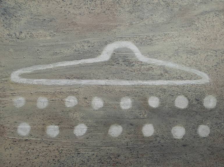 Niaux Cave Painting ?UFO Painting by Toby Moate Saatchi Art