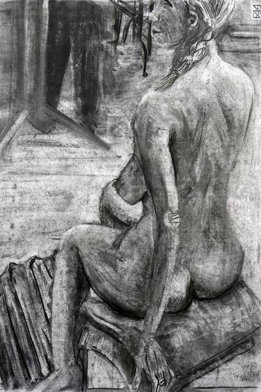 Print of Fine Art Nude Drawings by Toby Moate