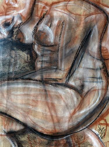 Print of Figurative Nude Drawings by Toby Moate