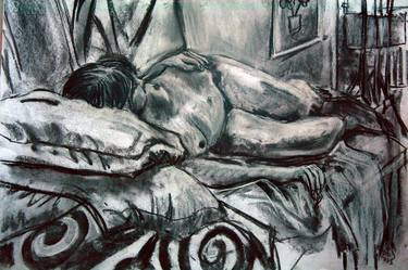 Original Figurative Nude Drawings by Toby Moate