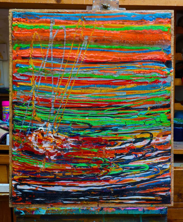 Original Abstract Boat Painting by Toby Moate