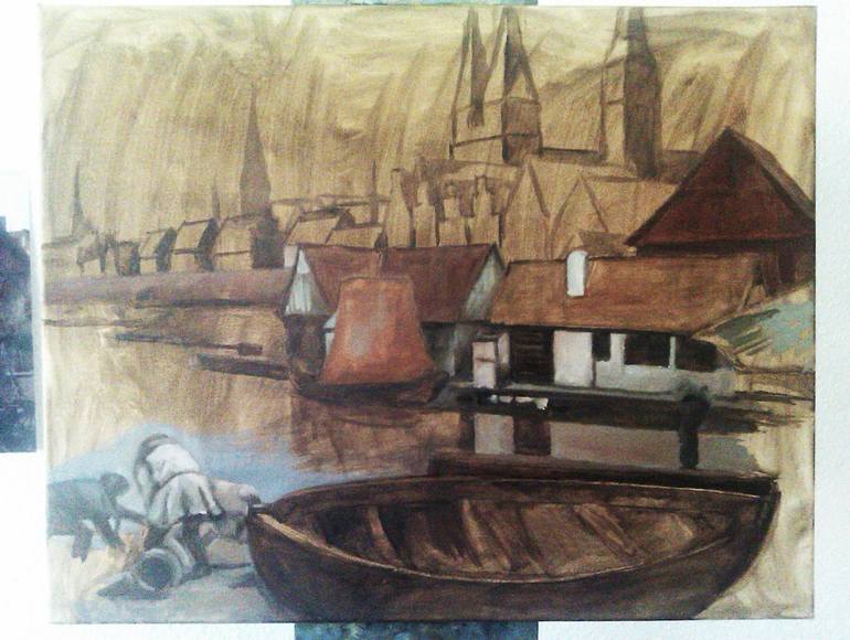 Original Illustration Architecture Painting by Michael Lueck