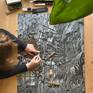 Cutting 'Stairs II' Linocut Print