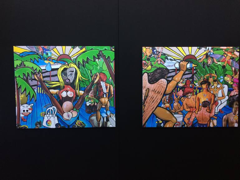 Original Conceptual Erotic Painting by Stephan Reichmann