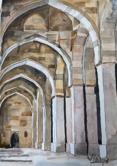 Original Documentary Architecture Paintings by VINAY BABAR