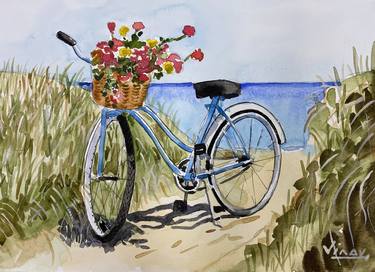 Flowers on a bicycle -4 thumb