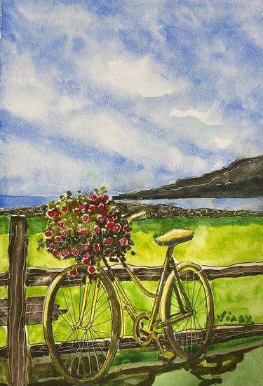 Print of Fine Art Bicycle Paintings by VINAY BABAR