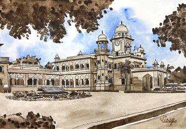Original Classicism Architecture Painting by Vinay Babar