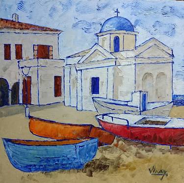 Original Conceptual Boat Paintings by VINAY BABAR