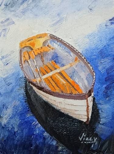 Print of Expressionism Boat Paintings by VINAY BABAR