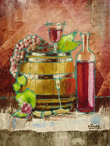 Original Still Life Paintings by VINAY BABAR