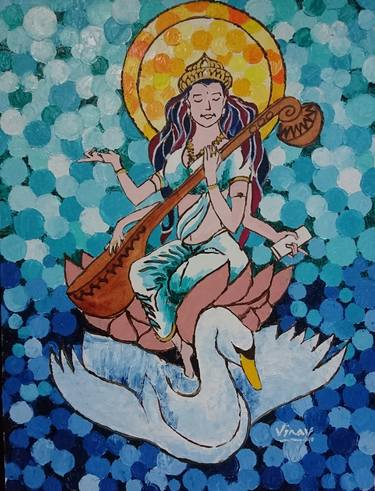 Original Figurative Religious Paintings by VINAY BABAR