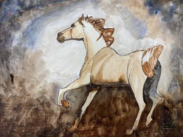 Print of Fine Art Horse Paintings by VINAY BABAR