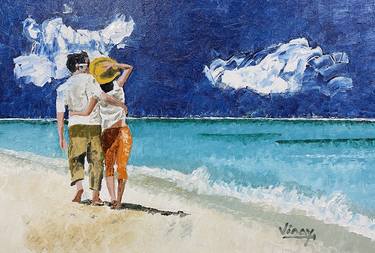 Print of Figurative Seascape Paintings by VINAY BABAR