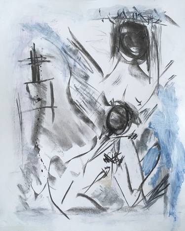 Original Abstract Expressionism Erotic Drawings by Ralph Cutillo