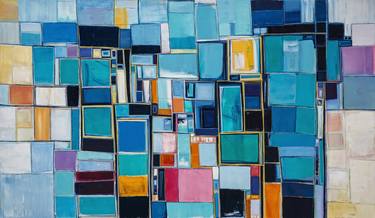 Original Abstract Architecture Paintings by Kymm Swank