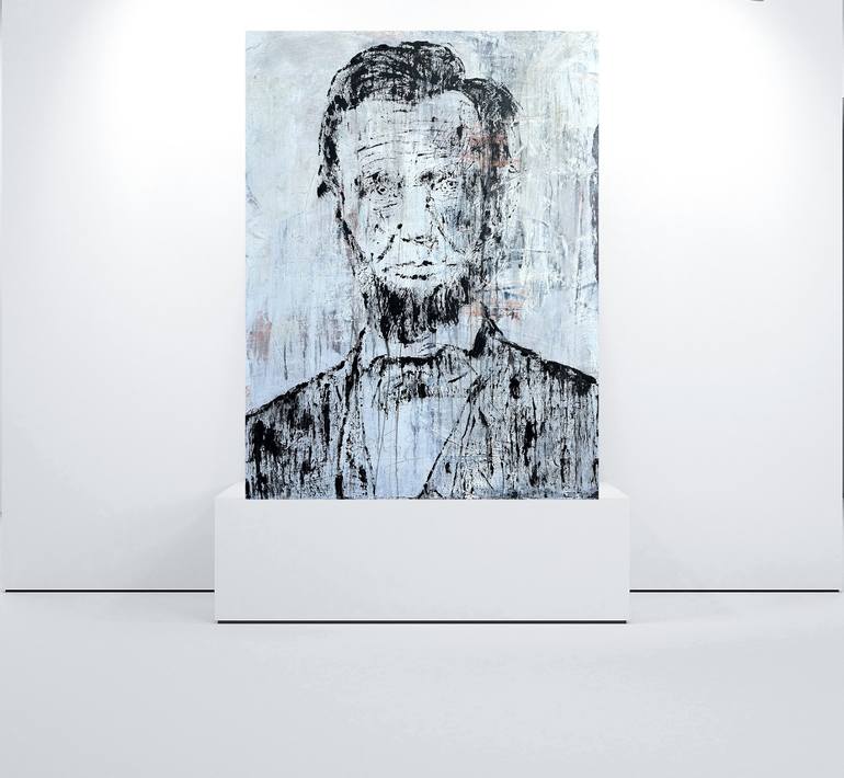 Original Abstract Portrait Painting by Roger König