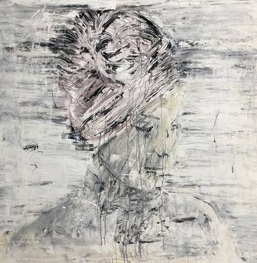 Original Portraiture Abstract Paintings by Roger König