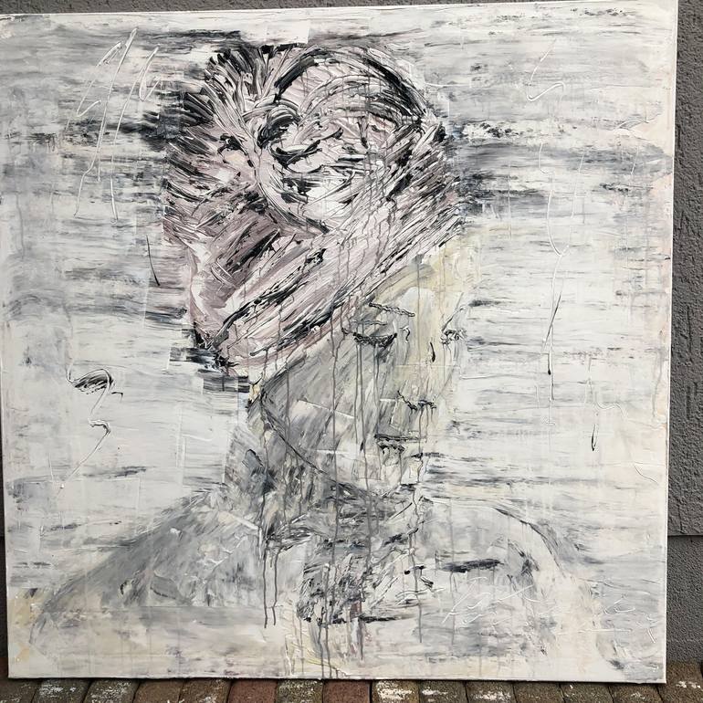 Original Portraiture Abstract Painting by Roger König