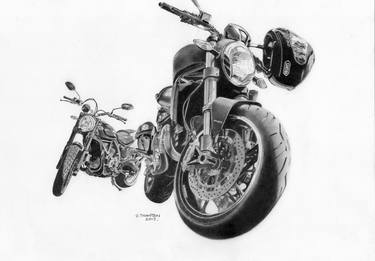 Saatchi Art Artist Stuart Thompson; Drawings, “Due Ducattis” #art