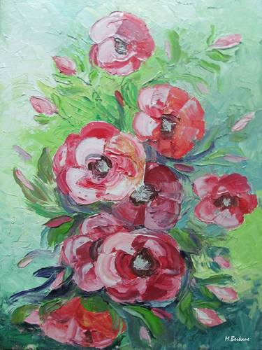 Print of Impressionism Floral Paintings by Mohamed Berkane