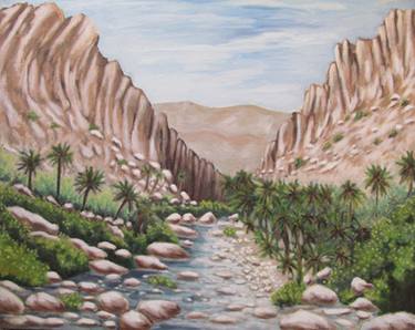 Print of Realism Landscape Paintings by Mohamed Berkane